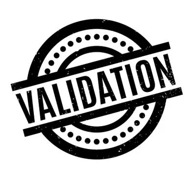Validation rubber stamp Stockillustratie