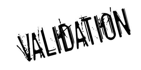 Validation rubber stamp Stockillustratie