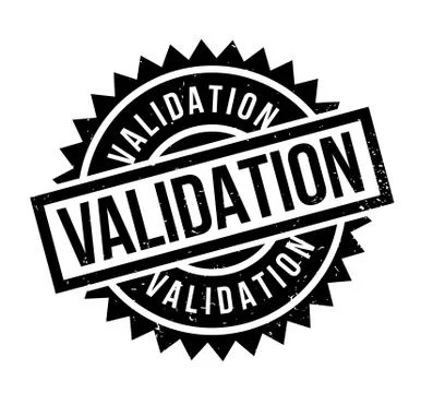 Validation rubber stamp Stockillustratie