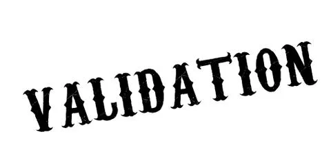 Validation rubber stamp Stock Illustration