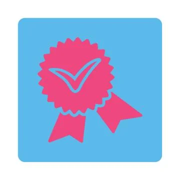 Validation seal icon from Award Buttons OverColor Set Stock Illustration