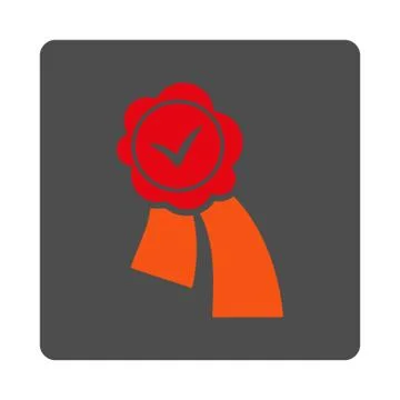 Validation Seal Rounded Square Button Stock Illustration