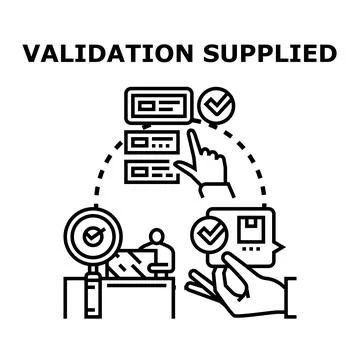 Validation supplied process with data checking system Иллюстрация