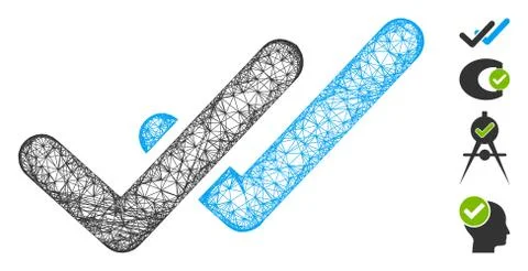 Validation Web Vector Mesh Illustration Stock Illustration