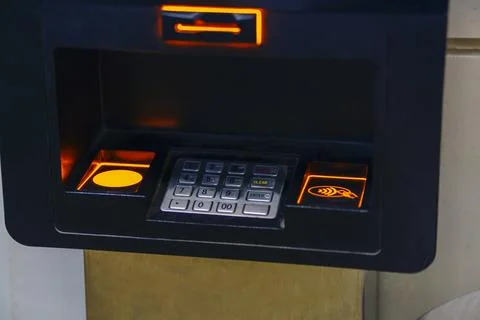 Validator. Device for replenishment of transport cards from bank cards Stock Photos