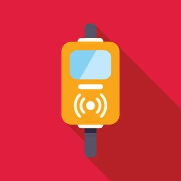 Validator machine showing contactless payment using nfc technology Stock Illustration