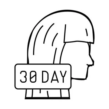 Validity of hair paint or haircut line icon vector illustration Stock Illustration