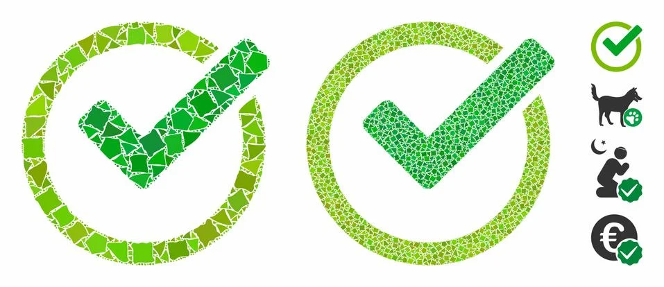 Validity Mosaic Icon of Trembly Elements 库存插图