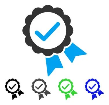 Validity Seal Flat Icon Stock Illustration
