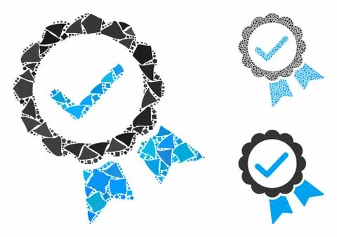 Validity seal Mosaic Icon of Bumpy Elements Stockillustratie