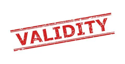 VALIDITY Seal with Unclean Texture and Double Parallel Lines Stock Illustration