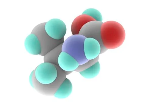 Valine molecule Stock Illustration