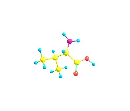 Valine molecule isolated on white Stock Illustration