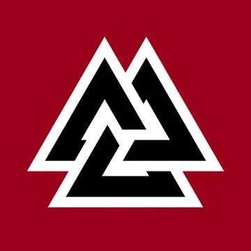 Valknut 1 (black &amp; red) Stock-Illustration