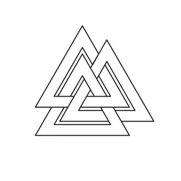 Valknut symbol. Stock Illustration