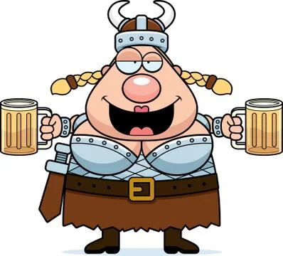 Valkyrie drunk Stock Illustration
