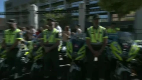 Valladolid deploys special security device at Vuelta a España amid pro-Palestini Stock-Footage 316830571