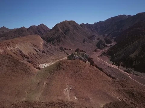 Valle de Arco Iris aerial in Chile Stock Footage 83295705