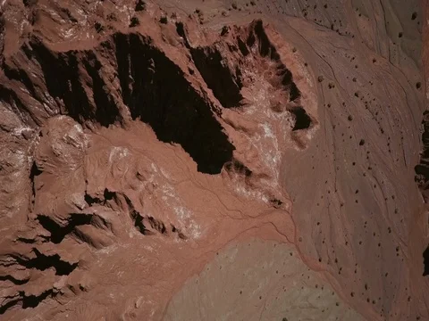 Valle de Arco Iris aerial in Chile Stock Footage 83296074