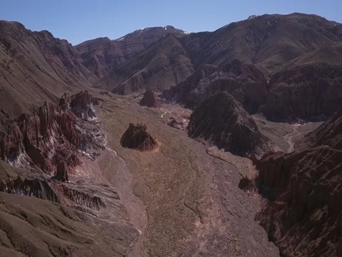 Valle de Arco Iris aerial in Chile Stock Footage 83319641