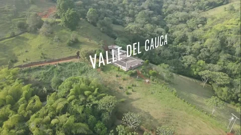 Valle De Cauca Text in Cali Colombia in Mountain Side Vídeo Stock 165177043
