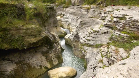 Valle dei luchi e rapide di santa lucia water river slow motion Video stock 127737867