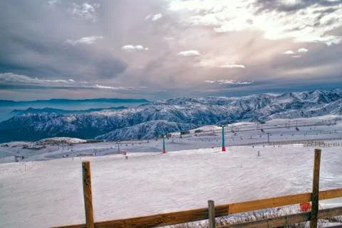 Valle nevado Stock Photos