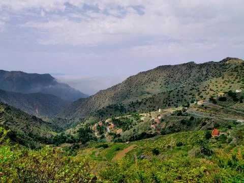 Vallehermoso on gomera Stock Photos