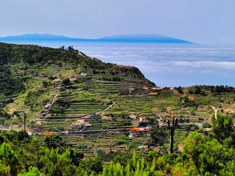 Vallehermoso on gomera Stock Photos
