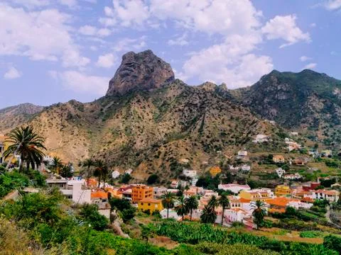 Vallehermoso on gomera Stock Photos