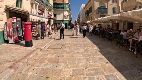 Valleta, Malta - 06/01/2024: Time-lapse video capturing the vibrant Stock Footage 278636449