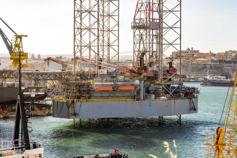 Valleta shipyard in Malta Stock Photos