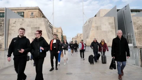 VALLETTA CITY CENTRE Stock Footage 236466229