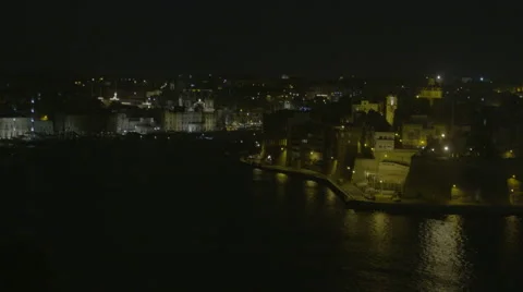 Valletta at Night Stock Footage 65215176