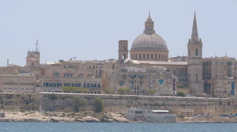 Valletta Panorama from Sliema Stock Footage 65389736
