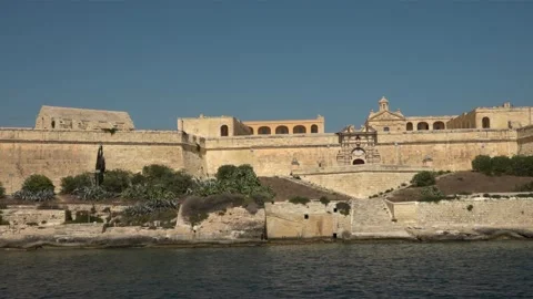 Valletta shoreline Stock Footage 154294389