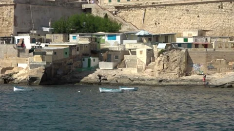 Valletta shoreline 库存影片 154295378