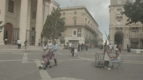 Valletta Square 4K Stock Footage 144077379