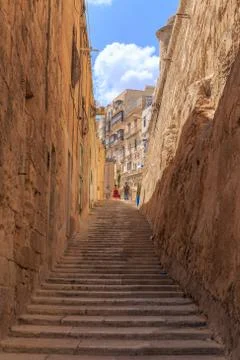 Valletta Stone Steps Foto stock