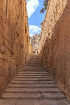 Valletta Stone Steps Stock Photos