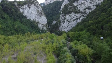 Valley aerial view Stock Footage 195183155