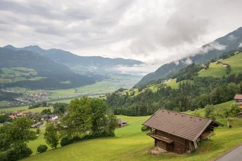 Valley in the Alps Stock Photos