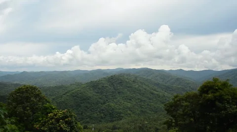Valley and clouds. Video stock 44332256