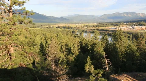 Valley and river tracking Stock Footage 45910331