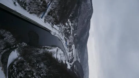 Valley Bellow the Dam Stock Photos