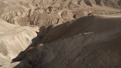 Valley between desert mountains Stock Footage 93724888