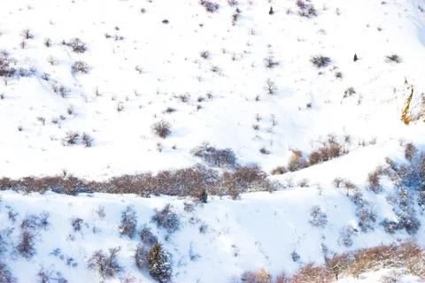 Valley blurred view from the airplane Stock Photos