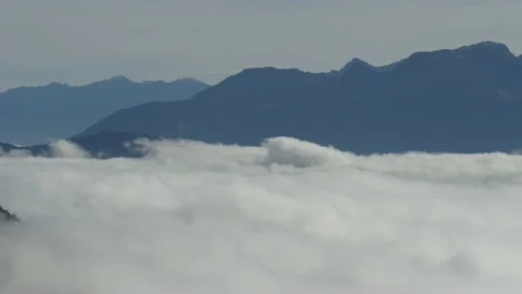 Valley Cloud and Mountains Scenic Stock Footage 165694237
