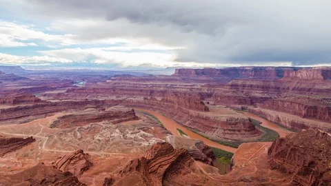 Valley at Dead Horse Point Timelapse Stock Footage 87243776