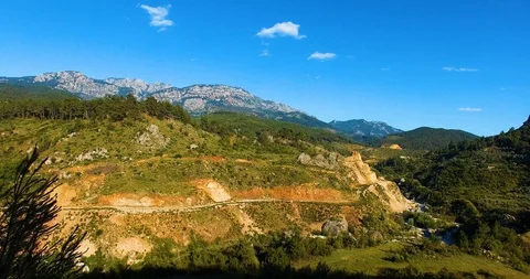 Valley Drone Shot Stock Footage 130080825